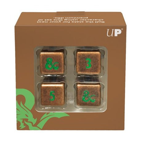 Heavy Metal Feywild Copper and Green D6 Dice Set (4ct) for Dungeons & Dragons | Ultra PRO International