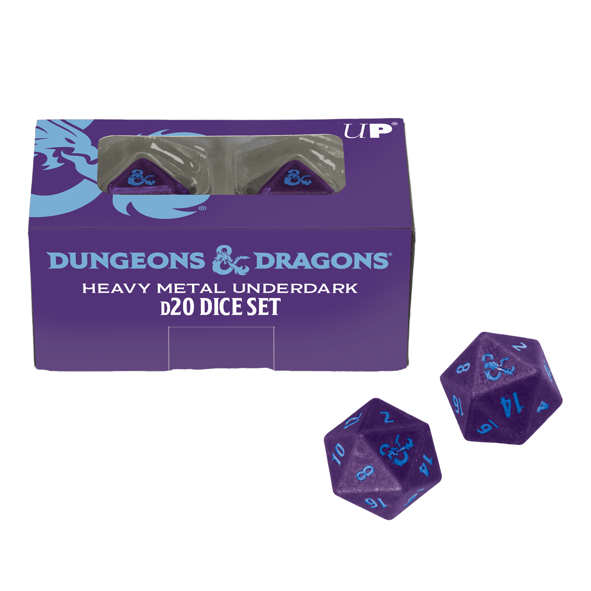 Phandelver and Below: The Shattered Obelisk Underdark Heavy Metal D20 Dice Set (2ct) for Dungeons & Dragons | Ultra PRO International