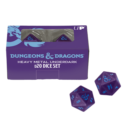 Phandelver and Below: The Shattered Obelisk Underdark Heavy Metal D20 Dice Set (2ct) for Dungeons & Dragons | Ultra PRO International
