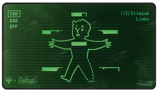 Fallout® Inventory Management Black Stitched Standard Gaming Playmat for Magic: The Gathering | Ultra PRO International