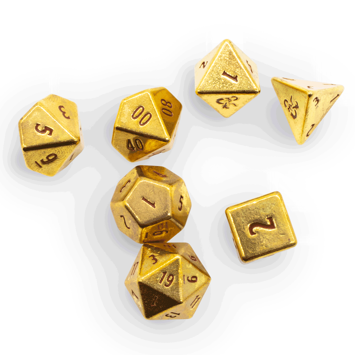 50th Anniversary Heavy Metal 7 RPG Dice Set for Dungeons & Dragons | Ultra PRO International