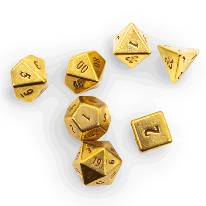 50th Anniversary Heavy Metal 7 RPG Dice Set for Dungeons & Dragons | Ultra PRO International