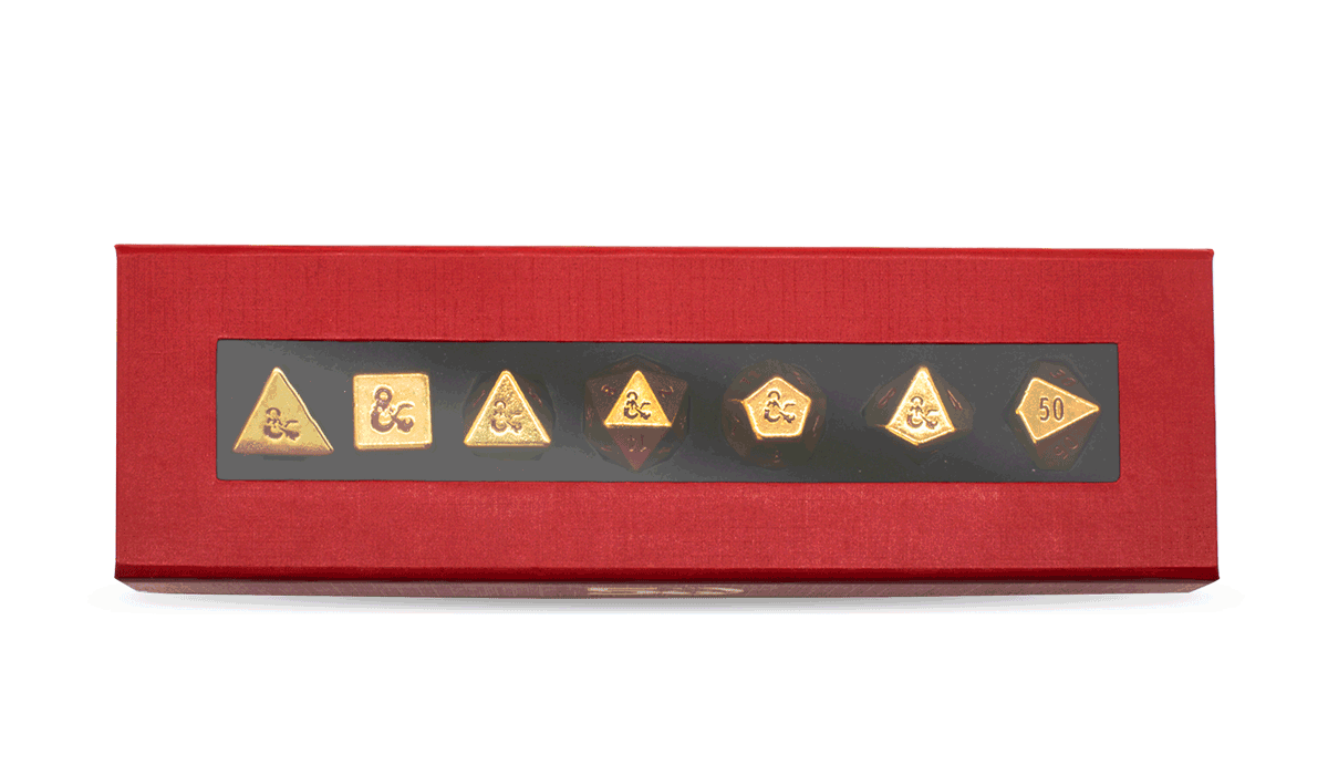 50th Anniversary Heavy Metal 7 RPG Dice Set for Dungeons & Dragons | Ultra PRO International