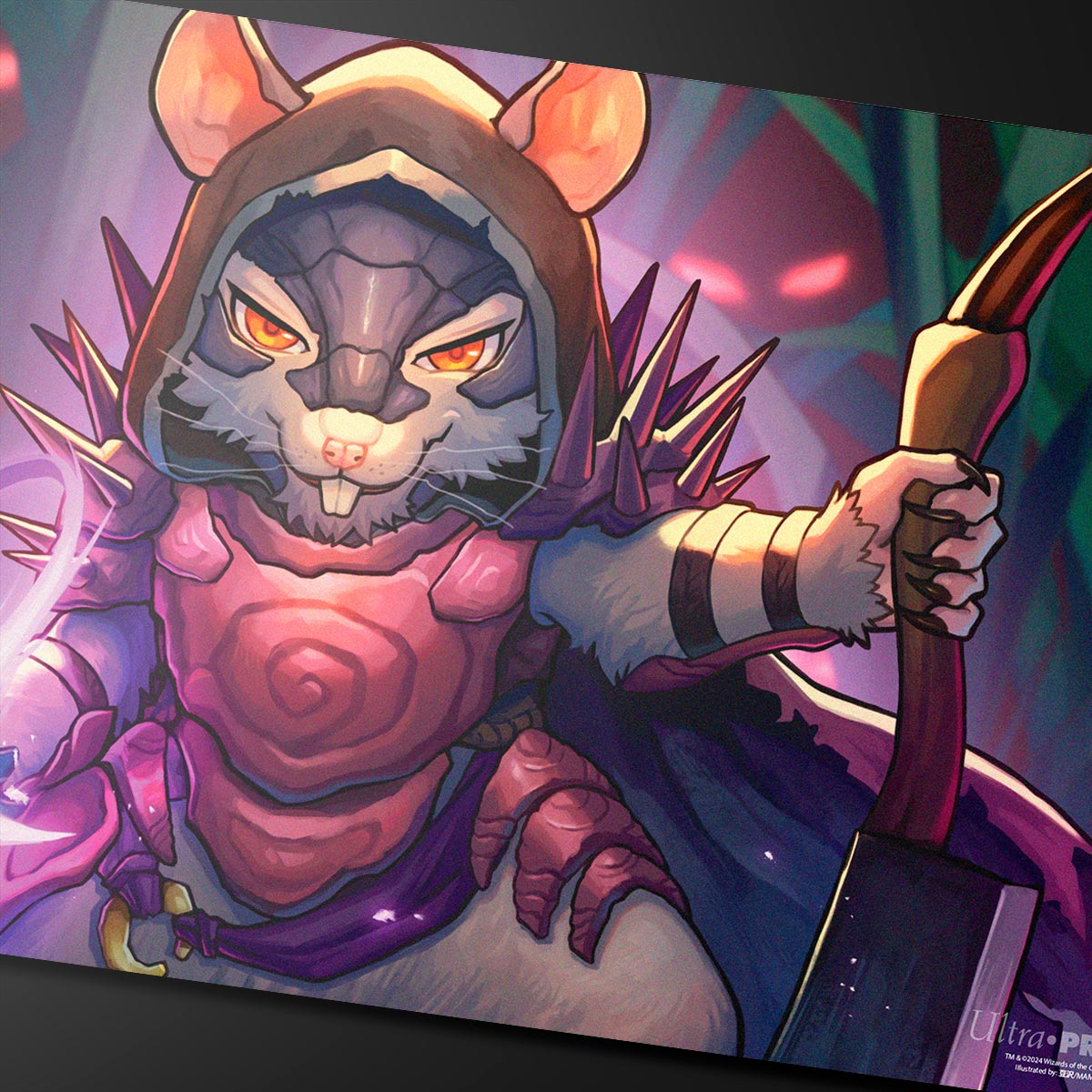 Bloomburrow Vren, the Relentless Print on Demand Playmat for Magic: The Gathering Close Up