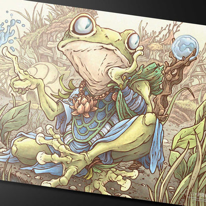 Bloomburrow Helga, Skittish Seer Print on Demand Playmat for Magic: The Gathering Close Up