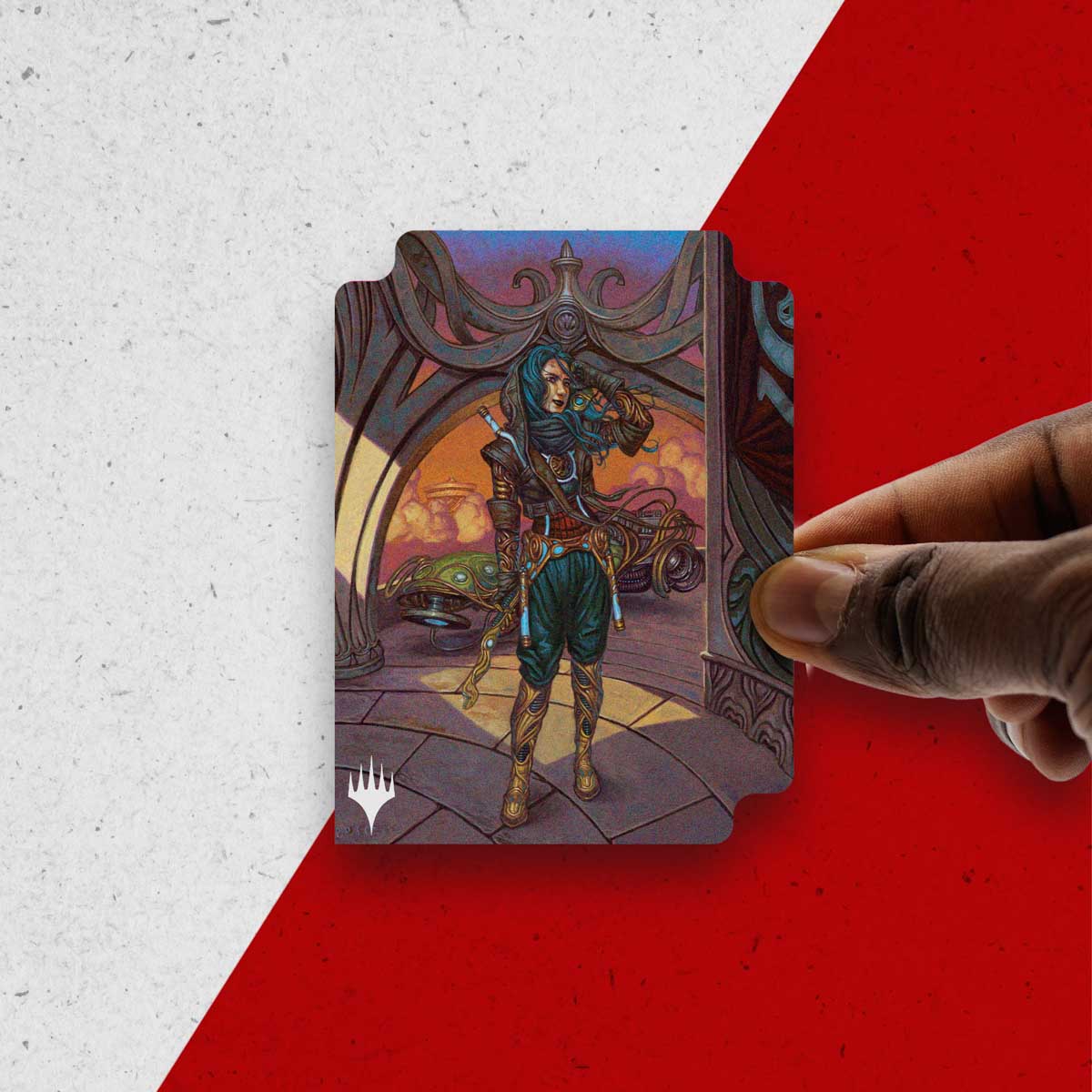 Aetherdrift Sita Varma, Masked Racer 100+ Deck Box for Magic: The Gathering