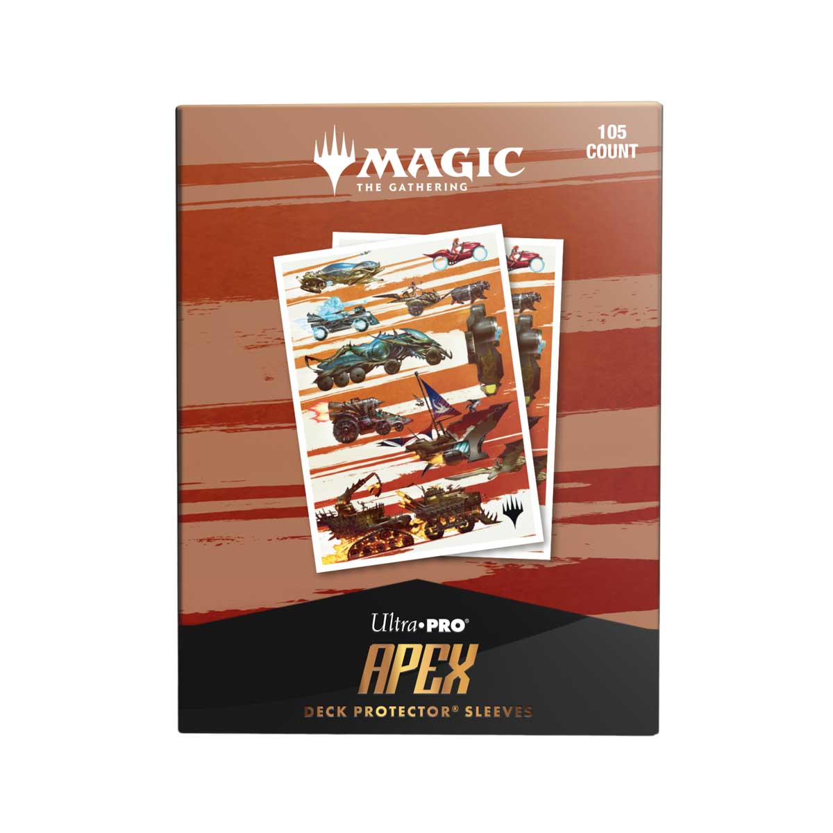 Aetherdrift Finish Line Bundle Key Art 105ct APEXâ„¢ Deck Protector Sleeves for Magic: The Gathering