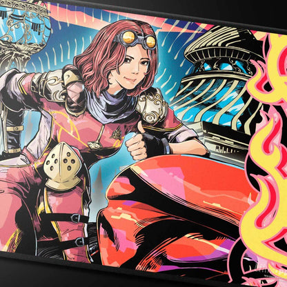 Aetherdrift Chandra, Spark Hunter AR Enhanced Playmat for Magic: The Gathering Art