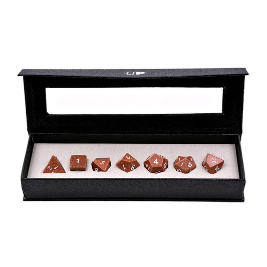 Gemstone Gold Sandstone RPG Dice Set (7ct) | Ultra PRO International