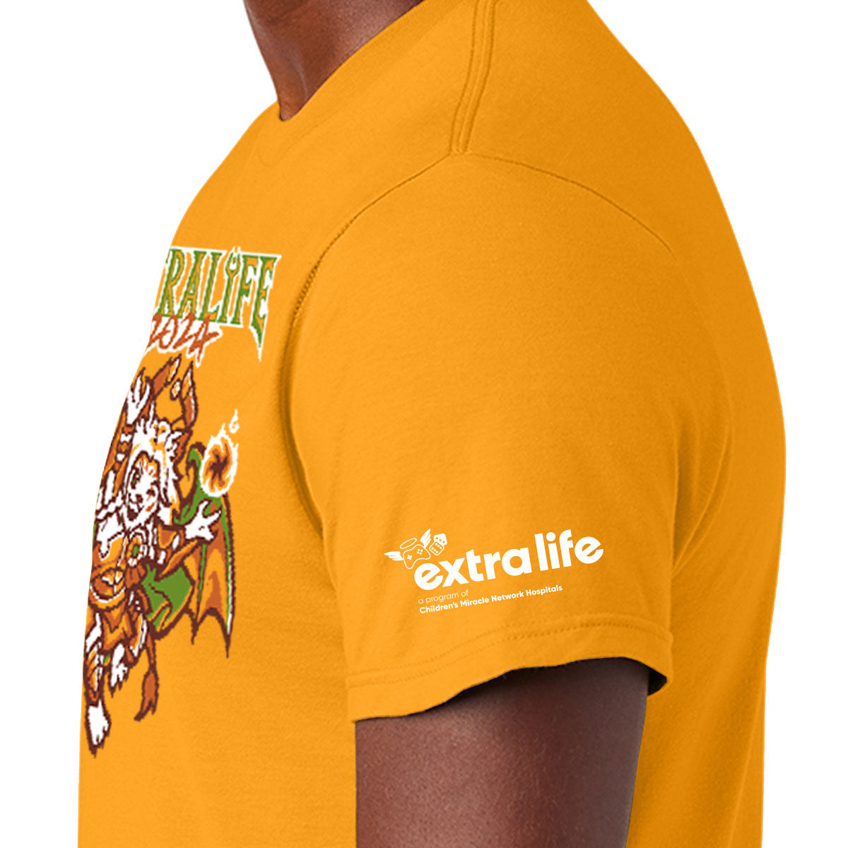 Extra Life Charity 2024 T-Shirt in Gold