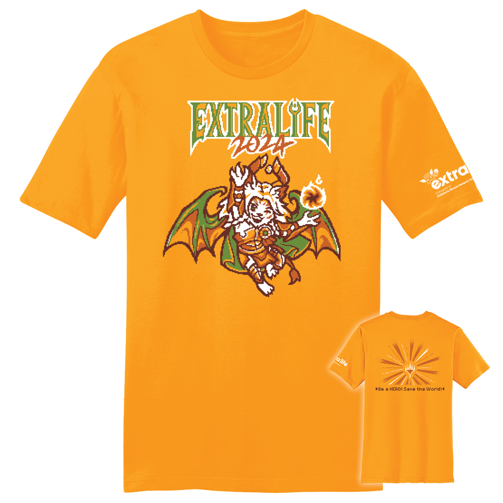 Extra Life Charity 2024 T-Shirt in Gold