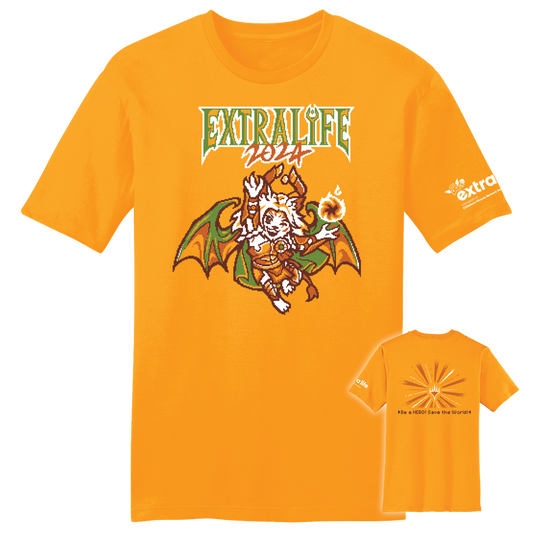 Extra Life Charity 2024 T-Shirt in Gold