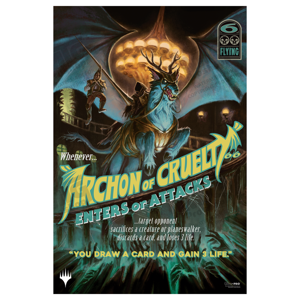 Duskmourn Archon Of Cruelty Poster For Magic: The Gathering – MTG PRO Shop