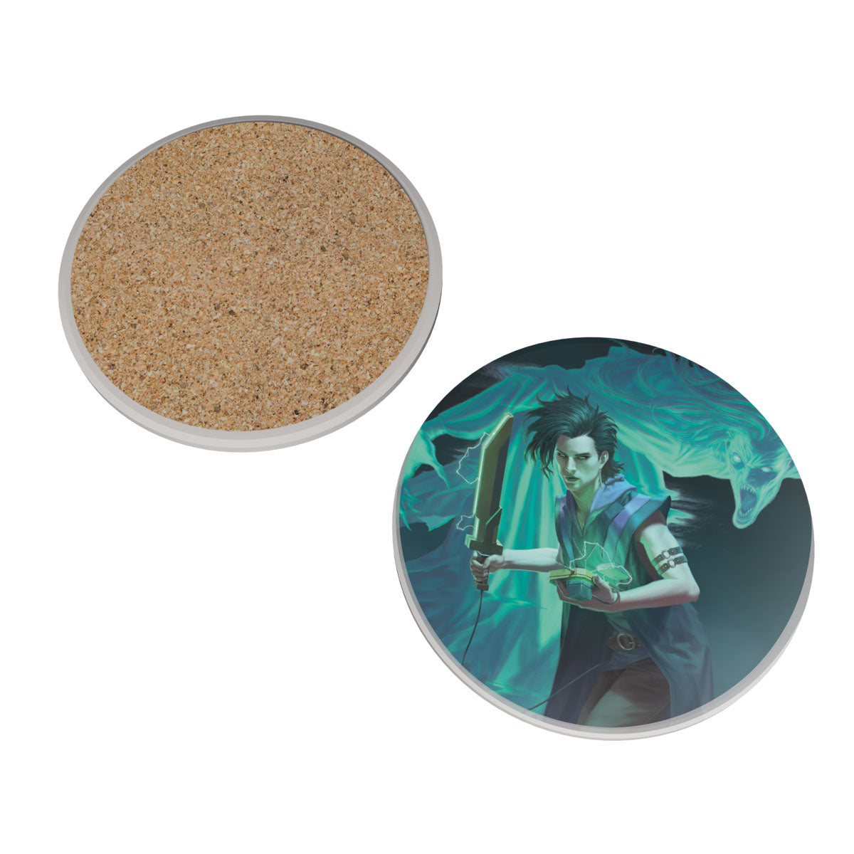 Duskmourn Commander Winter Ceramic Coaster for Magic: The Gathering Back