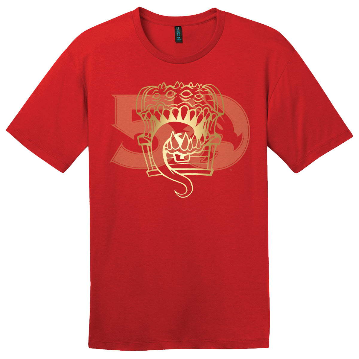 Dungeons & Dragons 50th Anniversary Mimic Foil T-Shirt in Red Men's