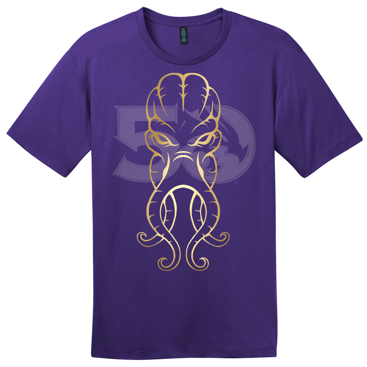 Dungeons & Dragons 50th Anniversary Mind Flayer Foil T-Shirt in Purple