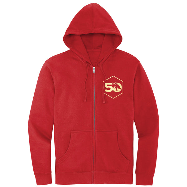 Dungeons & Dragons 50th Anniversary Mimic Foil Hoodie in Red – MTG