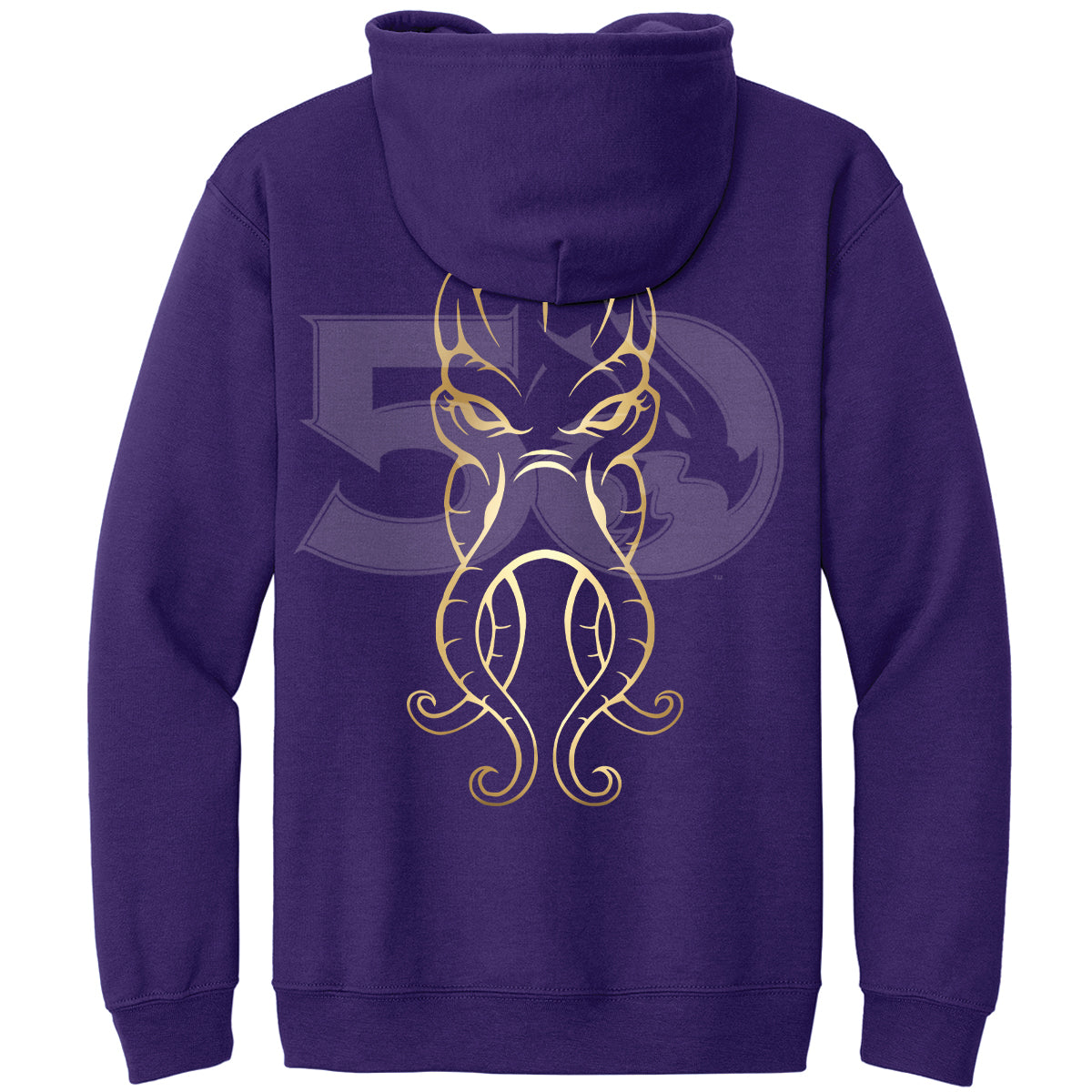 Dungeons & Dragons 50th Anniversary Mind Flayer Foil Hoodie in Purple Back