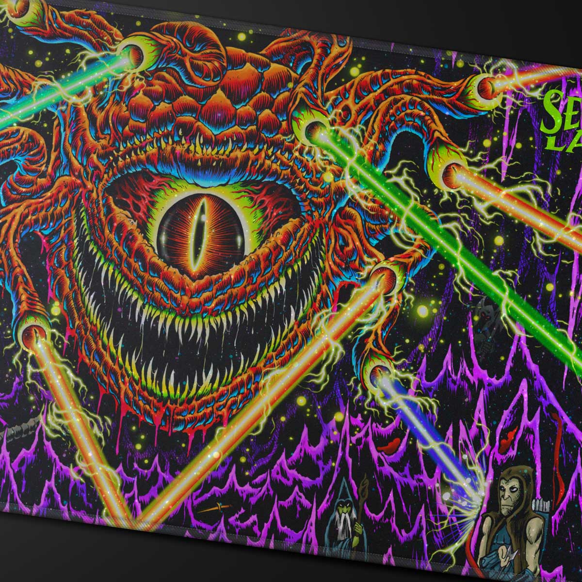 Secret Lair x Dungeons & Dragons Karazikar the Eye Tyrant Stitched Edge Holofoil Playmat for Dungeons & Dragons