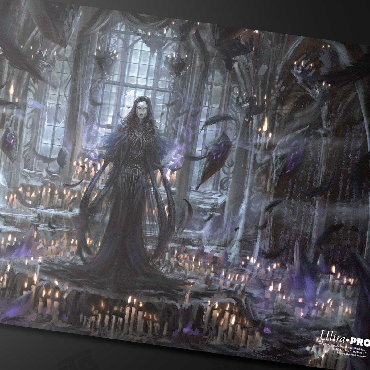 Critical Role PoD Stitched Edge Playmat - Matron of Ravens Art