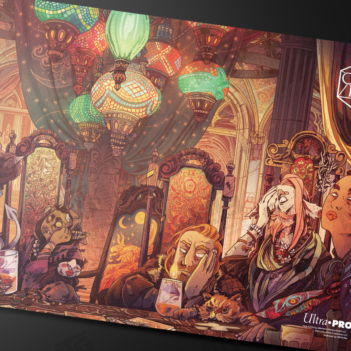 Critical Role PoD Stitched Edge Playmat - Toast to Mollymauk Art