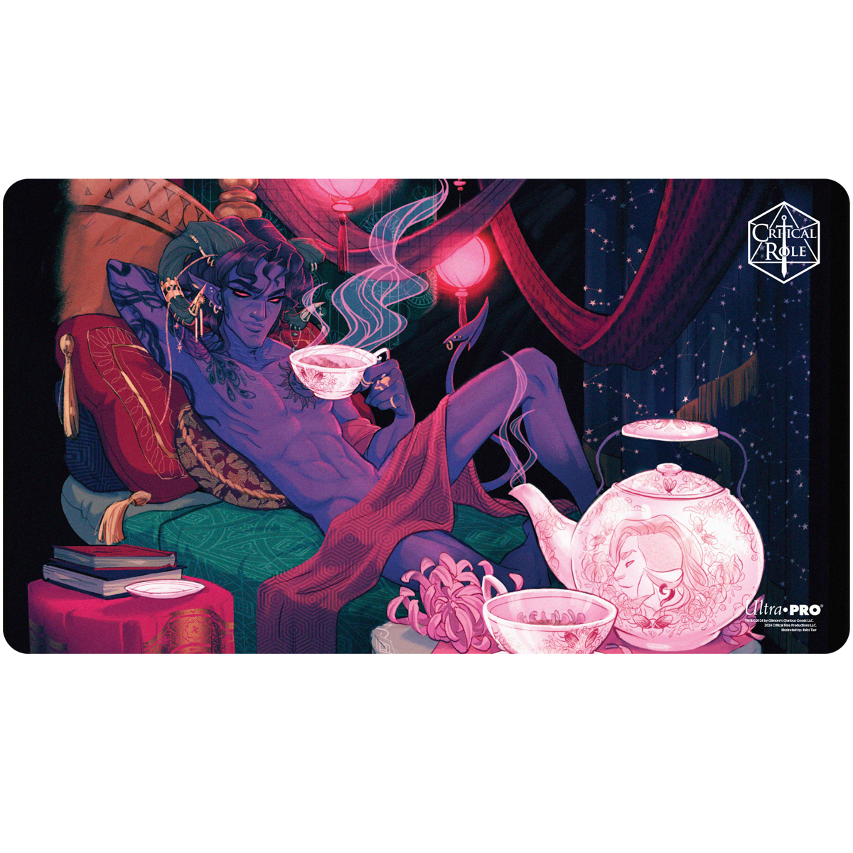 Critical Role PoD Stitched Edge Playmat - Mollymauk Front