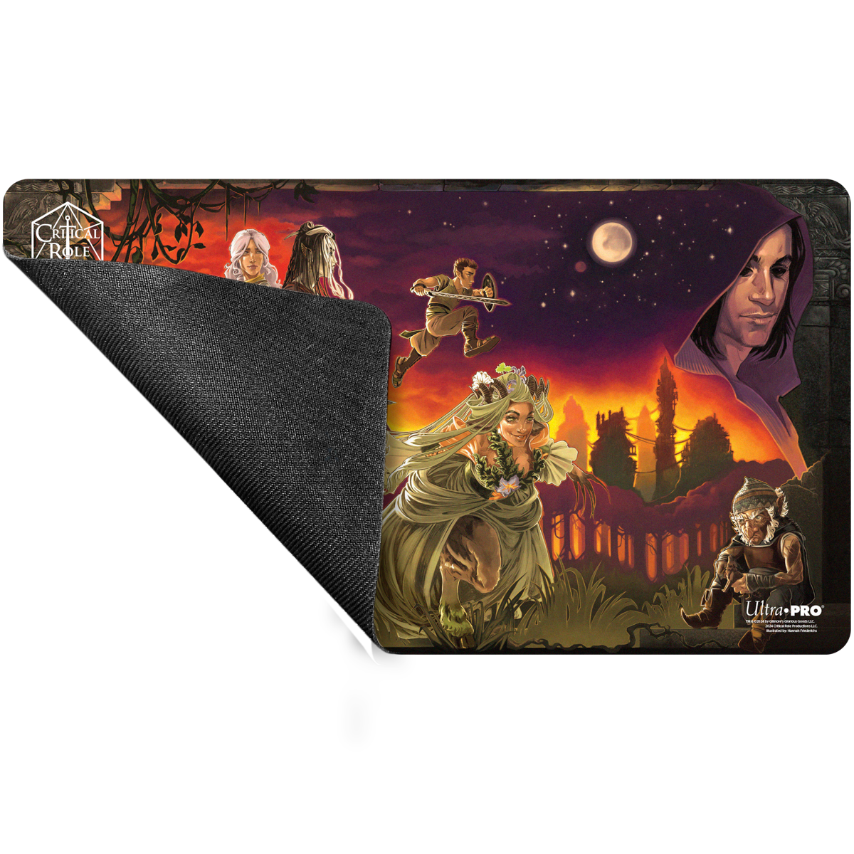 Critical Role PoD Stitched Edge Playmat - Pulp Poster Back