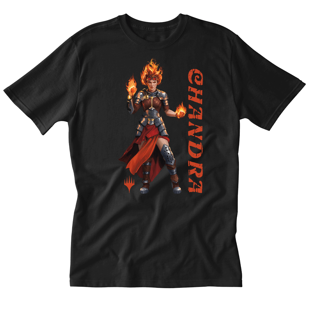 Foundations Chandra Printed Graphic Tee in Black for Magic: The Gathering