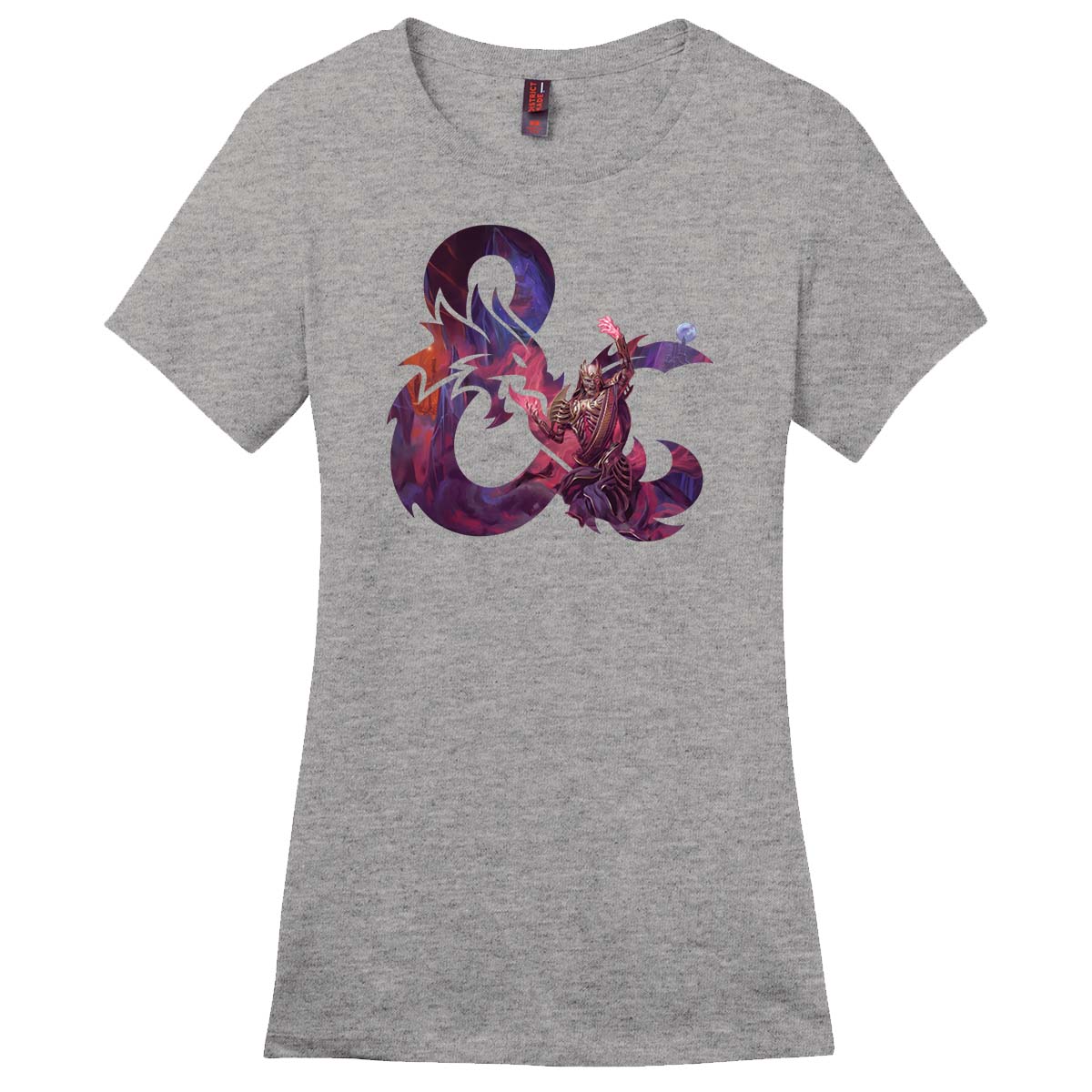 Vecna: Eve of Ruin Purple Ampersand Logo Printed Graphic Tee in Grey for Dungeons & Dragons Women's | Ultra PRO International