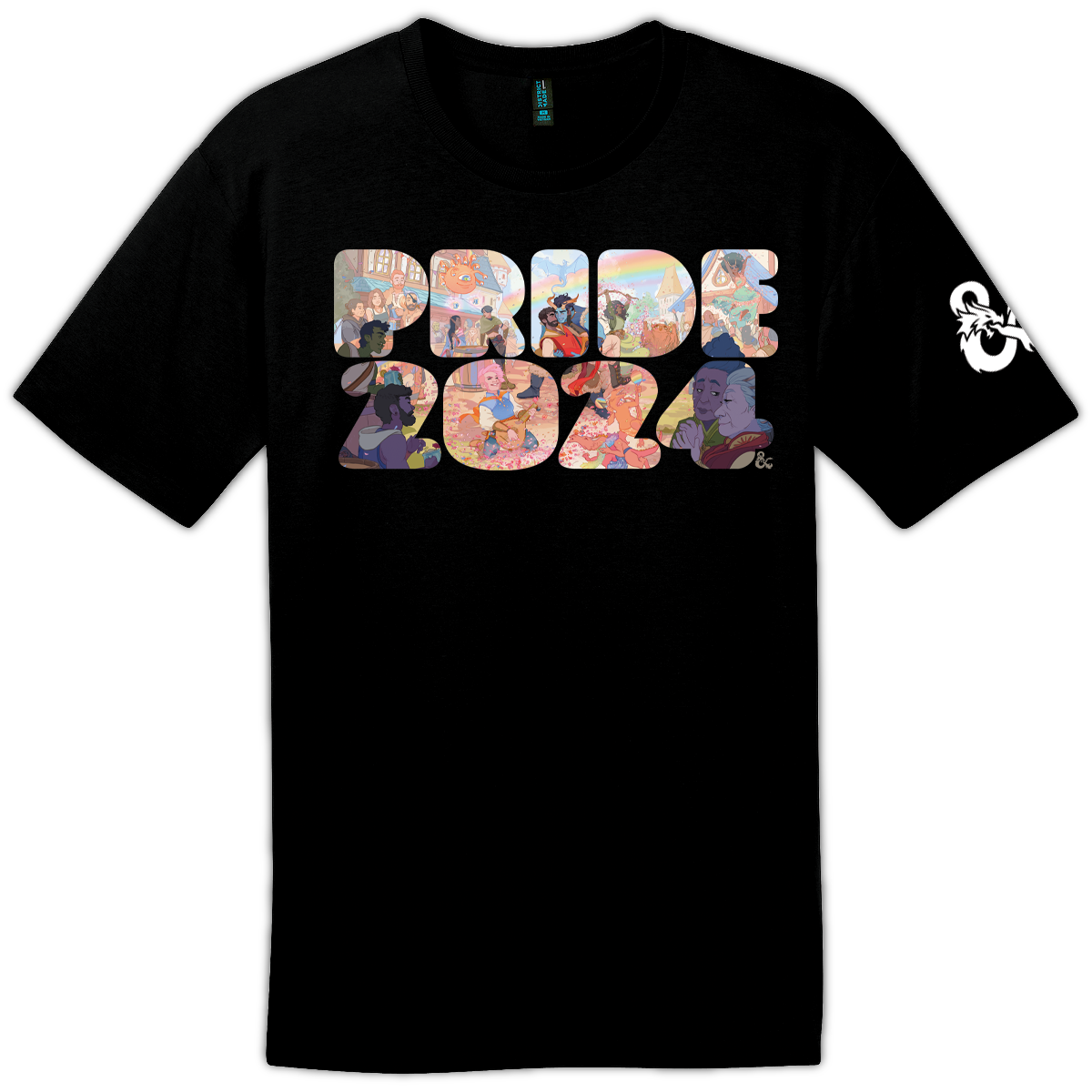 Pride 2024 Printed T-shirt for Dungeons & Dragons