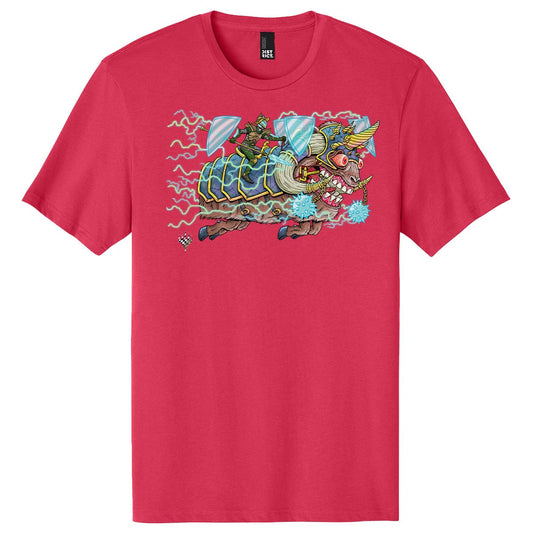 Aetherdrift Racer Creature Bulwark Ox Printed Graphic Tee for Magic: The Gathering