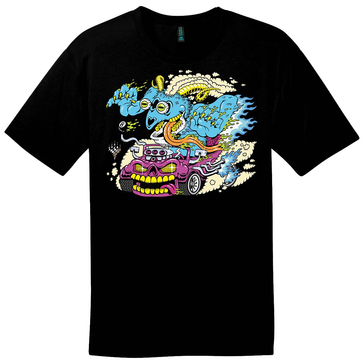 Aetherdrift Racer Creature The Speed Demon Printed Graphic Tee for Magic: The Gathering