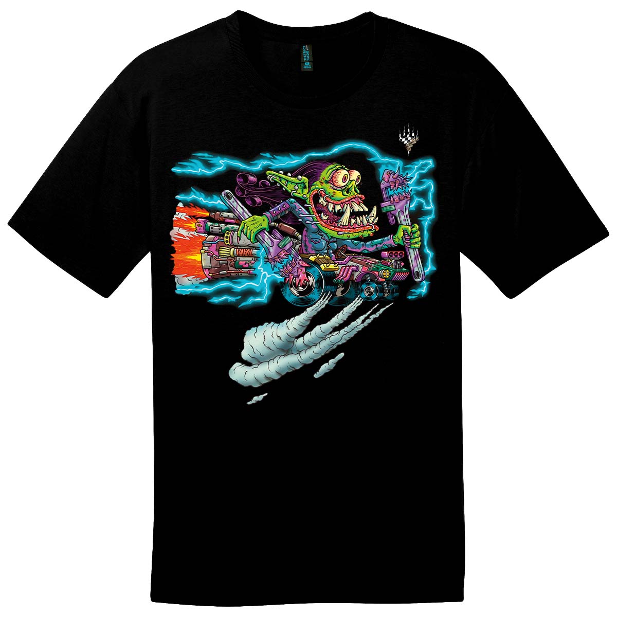 Aetherdrift Racer Creature Burnout Bashtronaut Printed Graphic Tee for Magic: The Gathering