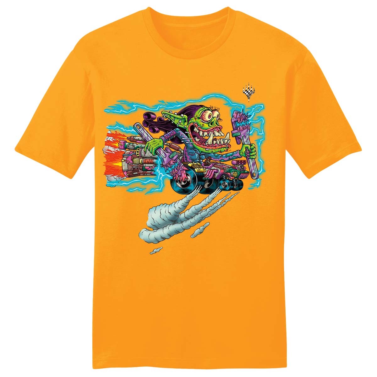 Aetherdrift Racer Creature Burnout Bashtronaut Printed Graphic Tee for Magic: The Gathering