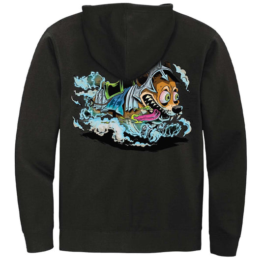 Aetherdrift Racer Creature District Mascot Printed Hoodie for Magic: The Gathering