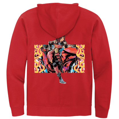 Aetherdrift Chandra, Spark Hunter Printed Zip-Up Hoodie for Magic: The Gathering