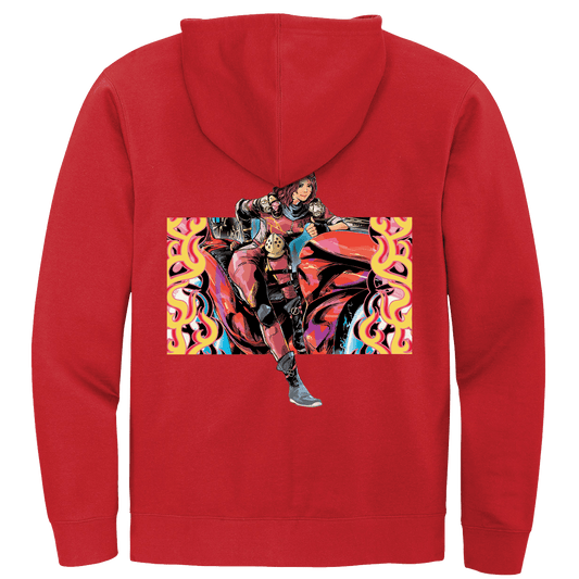 Aetherdrift Chandra, Spark Hunter Printed Zip-Up Hoodie for Magic: The Gathering