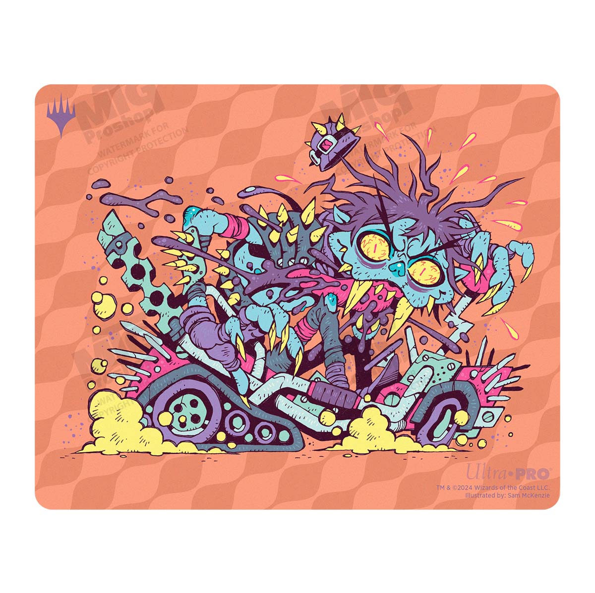 Aetherdrift Printed Mousepad - Racer Creature Gas Guzzler for Magic: The Gathering Art