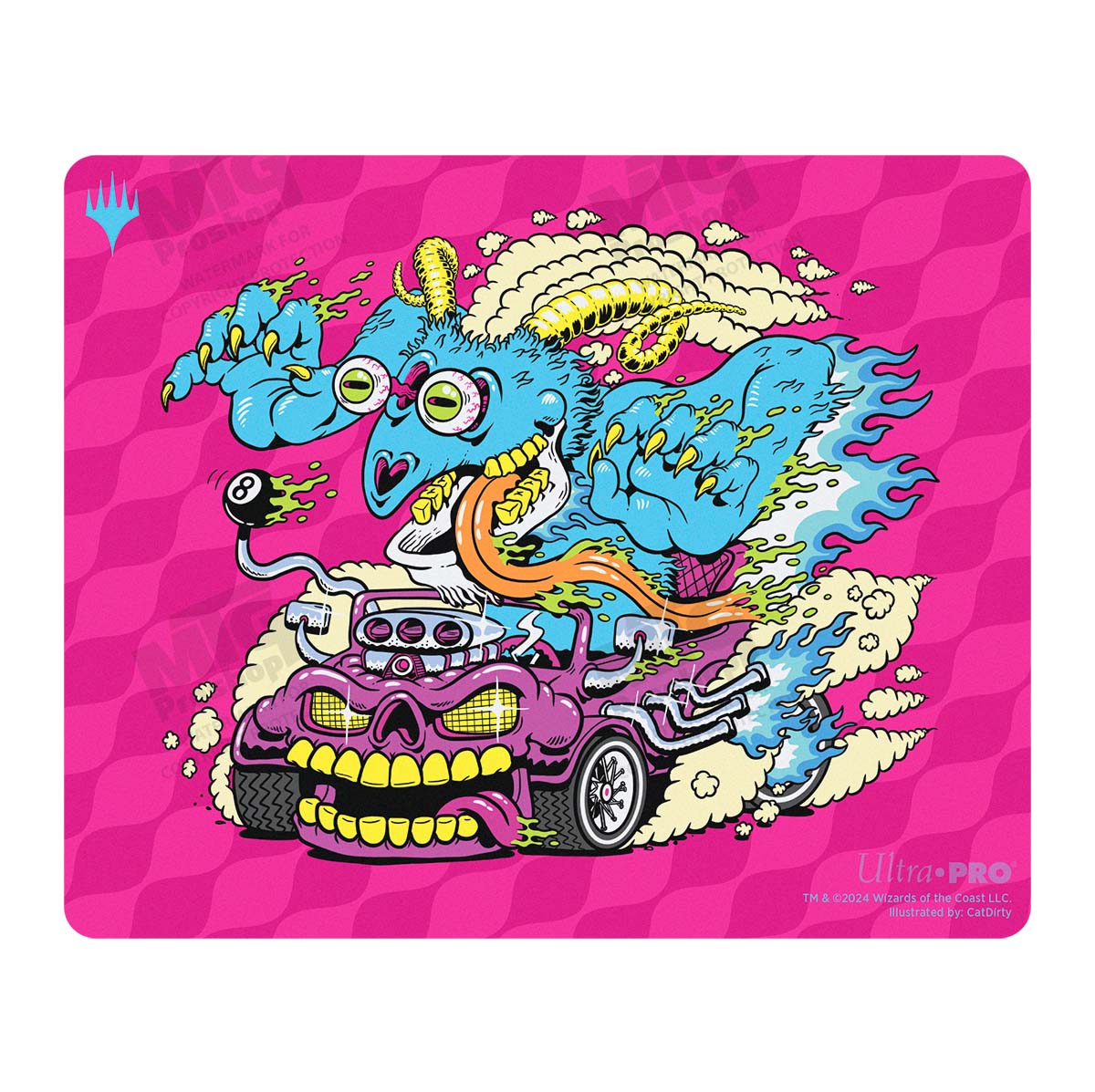 Aetherdrift Printed Mousepad - Racer Creature The Speed Demon for Magic: The Gathering Art