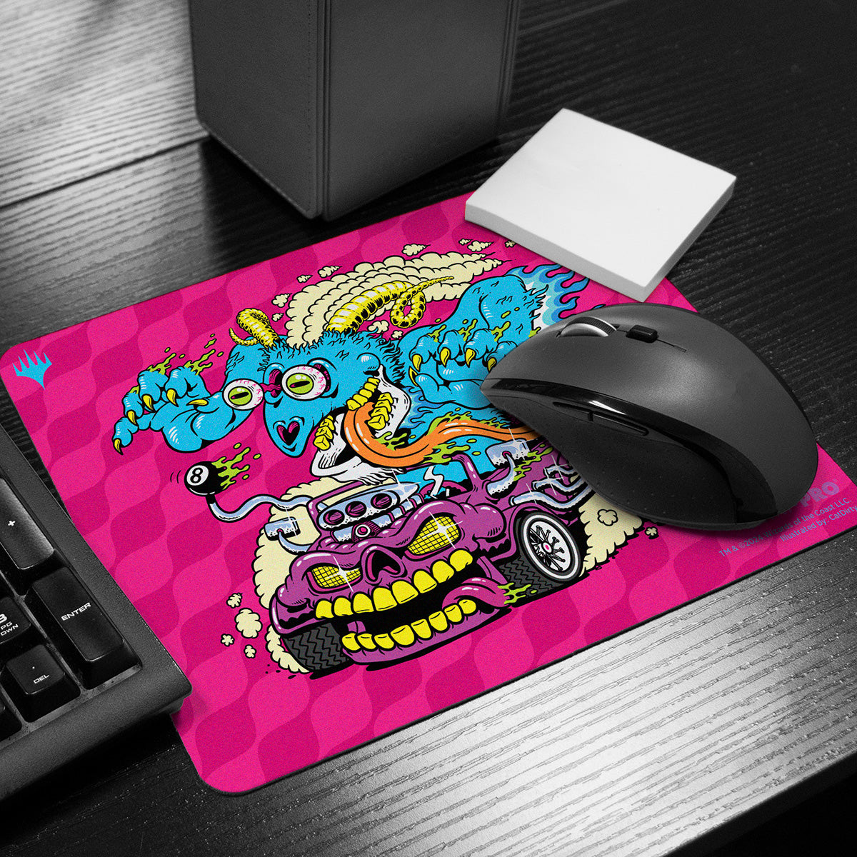 Aetherdrift Printed Mousepad - Racer Creature The Speed Demon for Magic: The Gathering Front