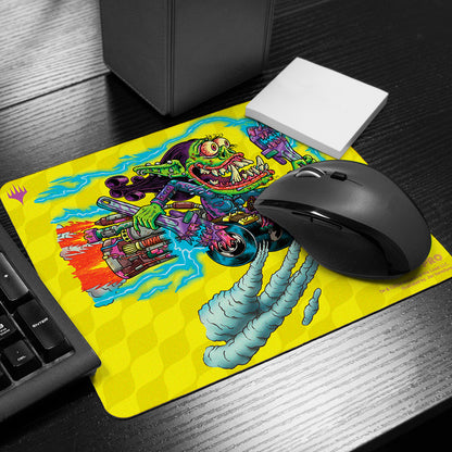 Aetherdrift Printed Mousepad - Racer Creature Burnout Bashtronaut for Magic: The Gathering Front