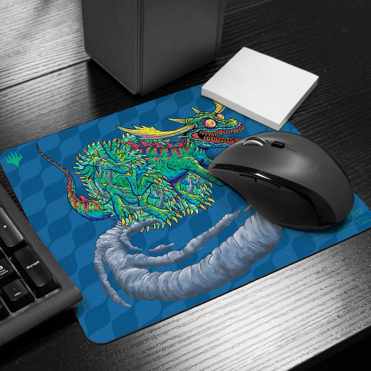 Aetherdrift Printed Mousepad - Racer Creature Agonasaur Rex for Magic: The Gathering Front