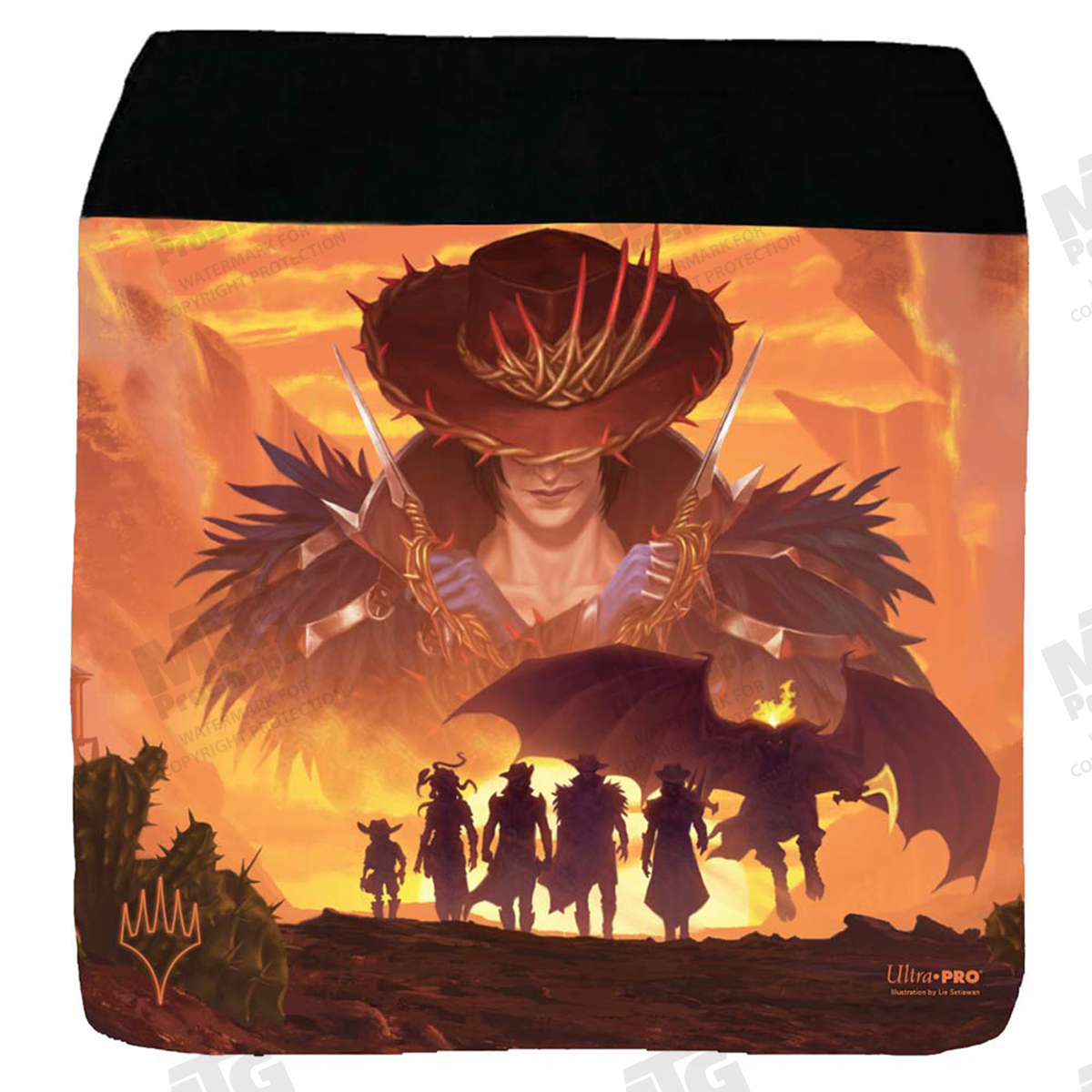 Magic: The Gathering Outlaws of Thunder Junction Printed Messenger Bag Flap - Gang Silhouette