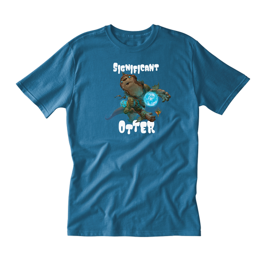 Bloomburrow Significant Otter Printed Graphic T-Shirt in Turquoise for Magic: The Gathering