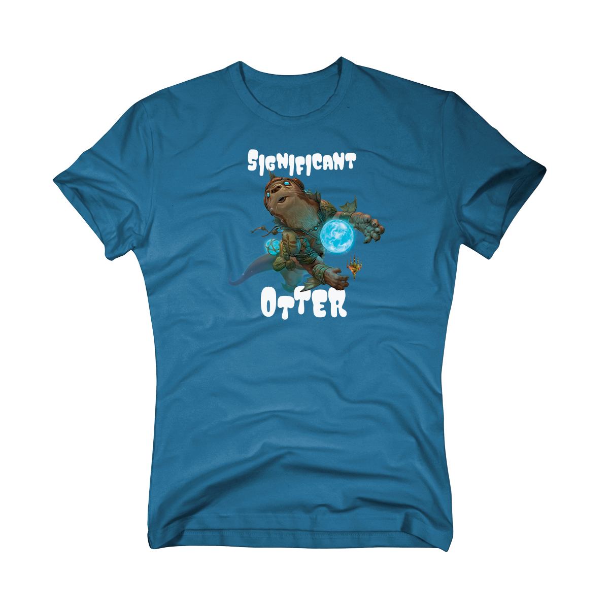 Bloomburrow Significant Otter Printed Graphic T-Shirt in Turquoise for Magic: The Gathering Womens Fit