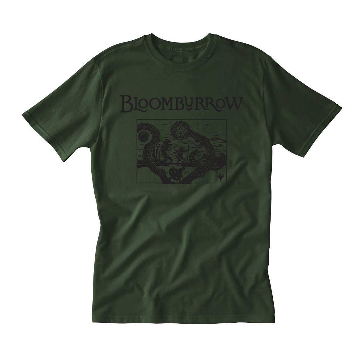 Bloomburrow Set Symbol Printed Graphic Tee in Thyme Green for Magic: The Gathering - Men's Fit Front