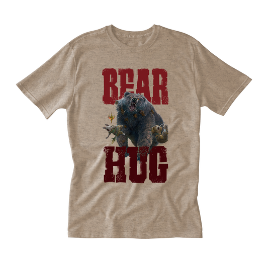 Bloomburrow Bear Hug! Lumra Printed Graphic T-Shirt in Heather Latte for Magic: The Gathering - Men's Fit