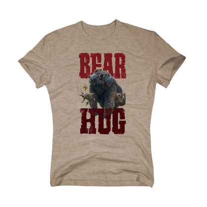 Bloomburrow Bear Hug! Lumra Printed Graphic T-Shirt in Heather Latte for Magic: The Gathering - Women's Fit