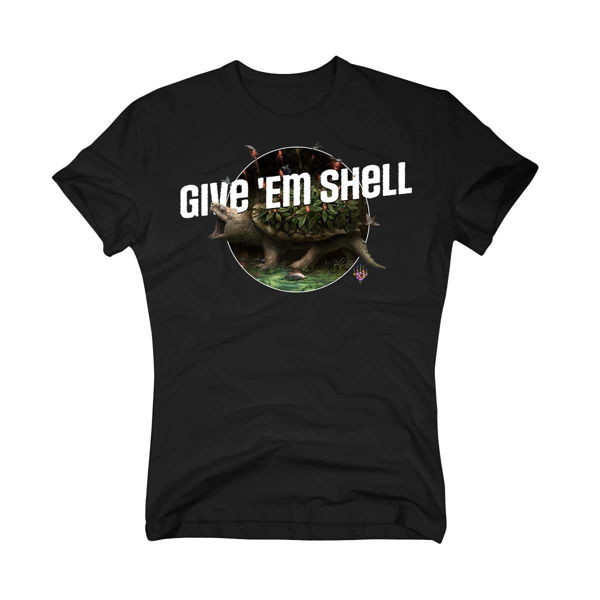 Magic: The Gathering Bloomburrow Printed Graphic Tee - Give em’ Shell Womens Fit Front