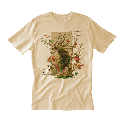 Bloomburrow Elemental Spirit: Beza Printed Graphic T-Shirt in Cream for Magic: The Gathering  Mens Fit Front